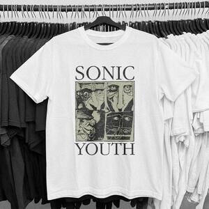 White Sonic Youth Band Tee